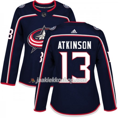 Nainen NHL Columbus Blue Jackets Pelipaita Cam Atkinson 13 Adidas 2017-2018 Marine Sininen Authentic